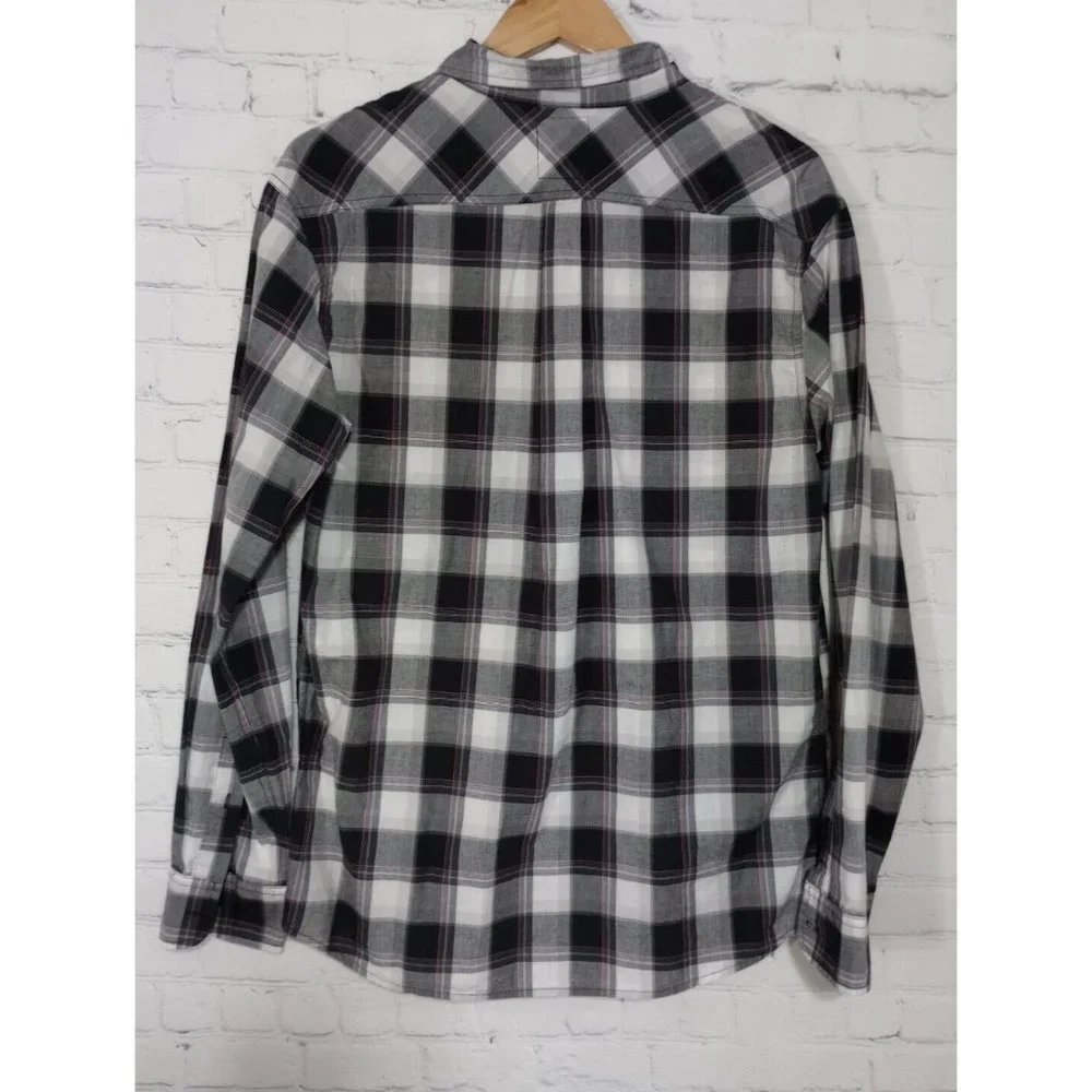 Levis Mens Large Button Up Shirt Plaid Long Sleeve - Picture 2 of 7